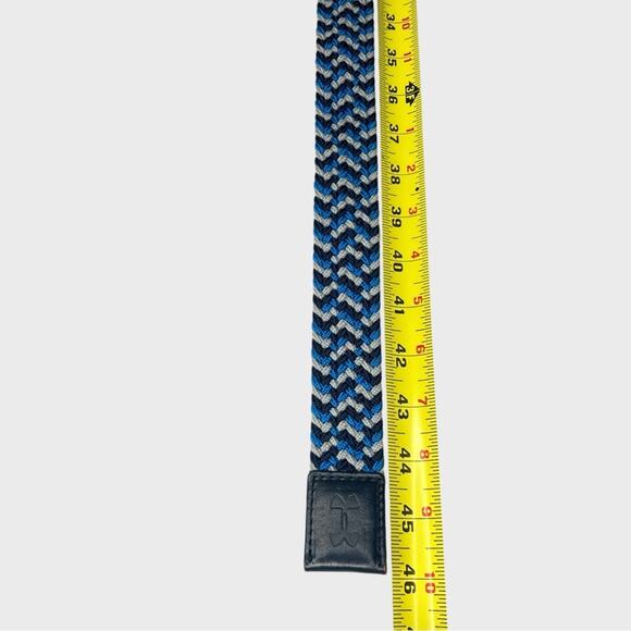 Under Armour Mens No Hole Stretch Belt Braided Webbed Multi Blue Golf Active OS - Picture 7 of 8